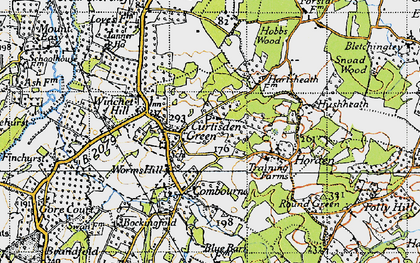 Old map of Curtisden Green in 1940