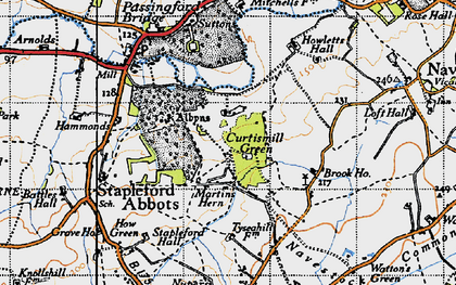 Old map of Curtismill Green in 1946