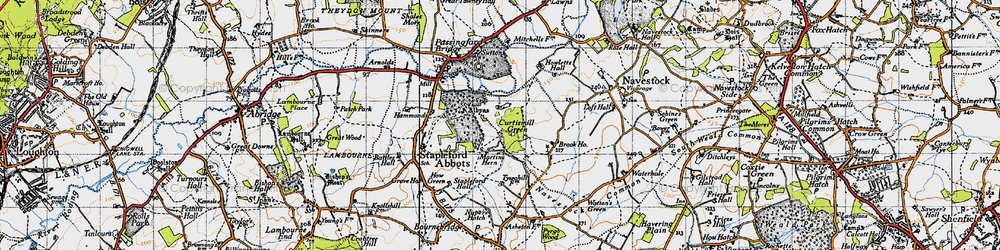 Old map of Curtismill Green in 1946