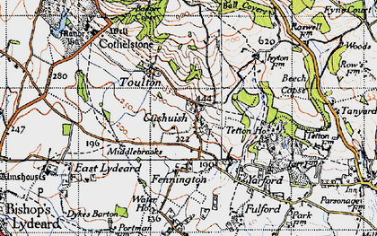 Old map of Cushuish in 1946