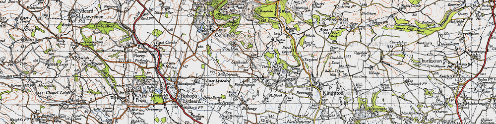 Old map of Cushuish in 1946