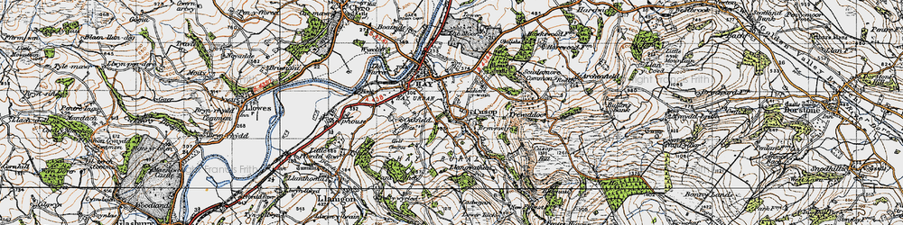 Old map of Brynmelin in 1947