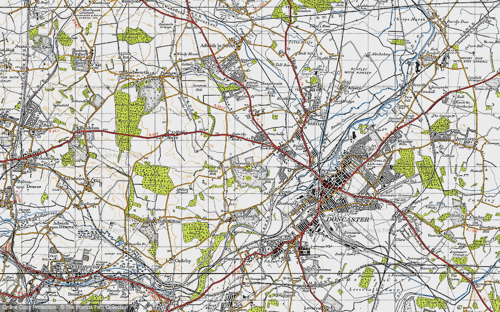 Old Map of Cusworth, 1947 in 1947