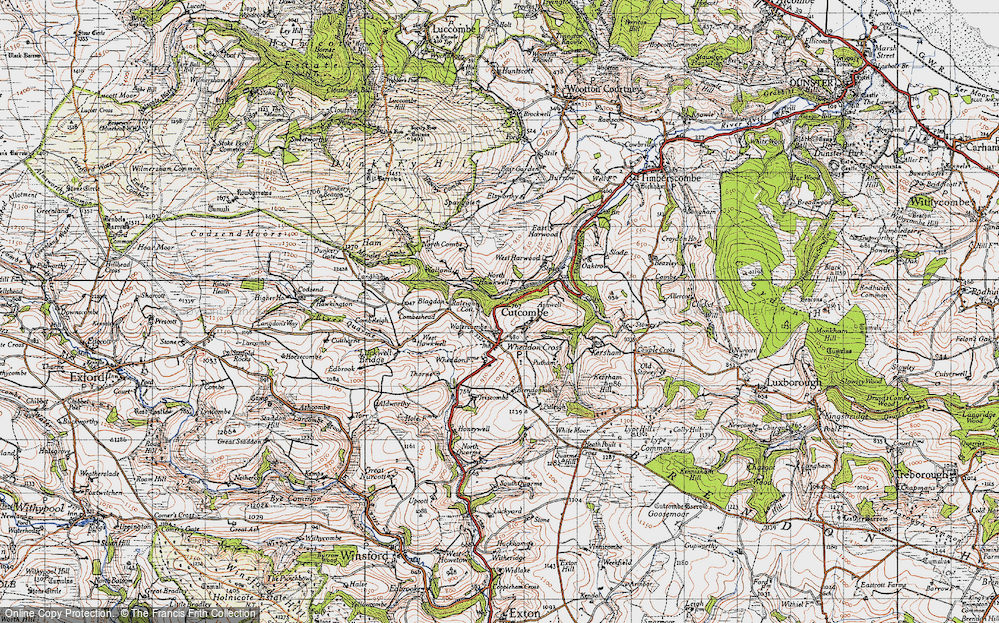 Old Map of Cutcombe, 1946 in 1946