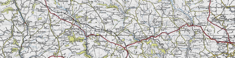 Old map of Cutmere in 1946