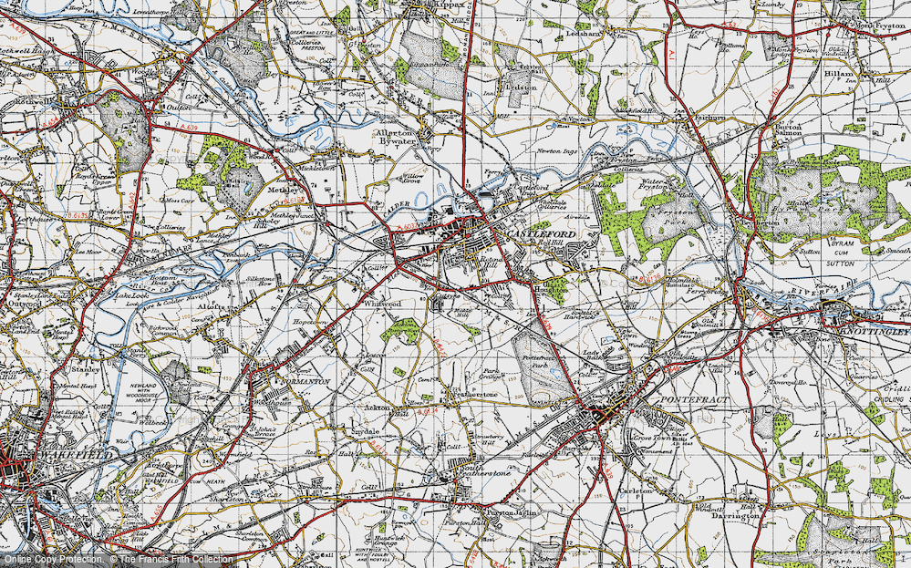 Old Map of Cutsyke, 1947 in 1947