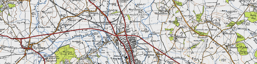 Old map of Cutteslowe in 1946