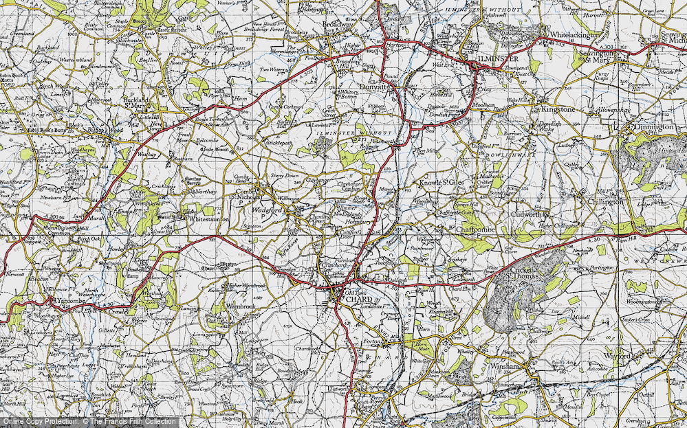 Old Map of Cuttiford's Door, 1945 in 1945