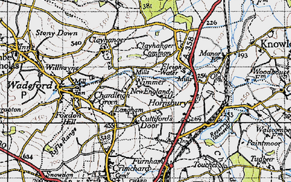 Old map of Cuttiford's Door in 1945