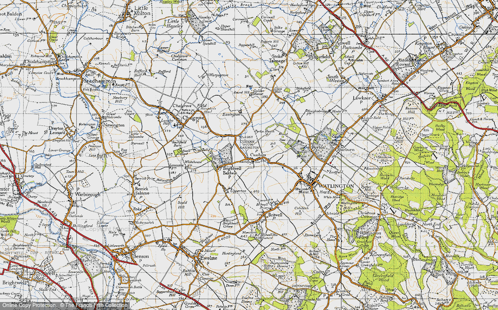 Old Map of Cuxham, 1947 in 1947