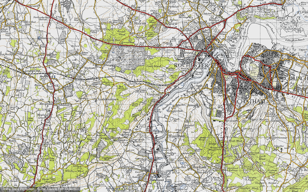 Old Map of Cuxton, 1946 in 1946