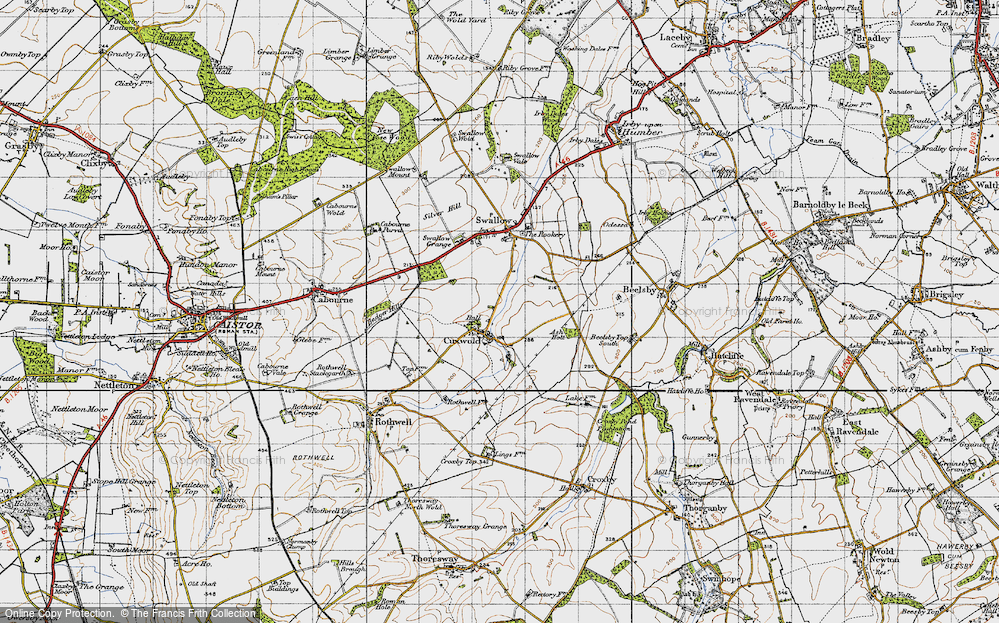 Old Map of Cuxwold, 1946 in 1946