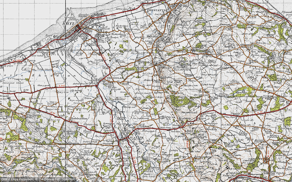 Old Map of Cwm, 1947 in 1947
