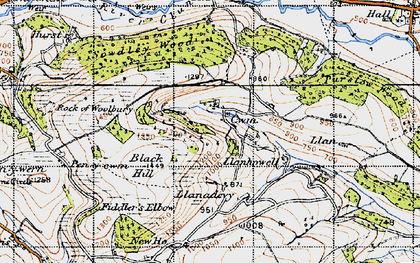 Old map of Cwm in 1947