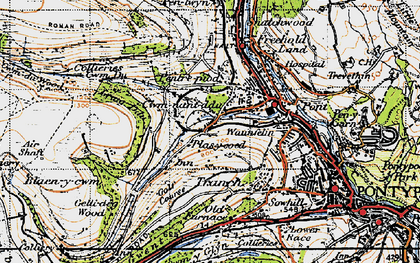 Old map of Cwm Ffrwd-oer in 1947