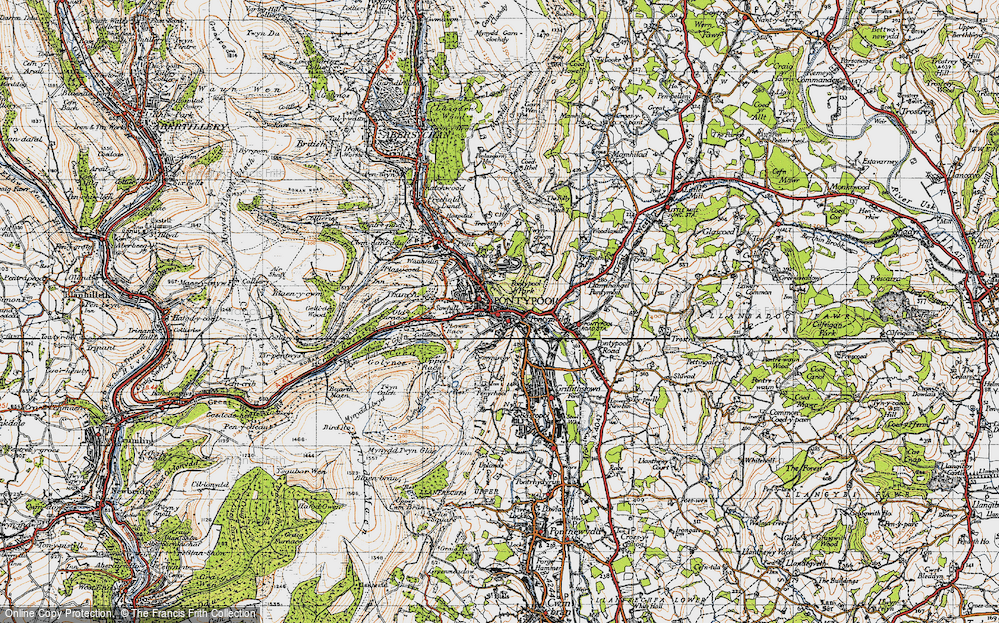 Old Map of Cwm-Fields, 1947 in 1947