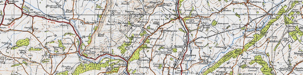Old map of Cwm Head in 1947