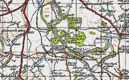 Old map of Cwm Plysgog in 1947