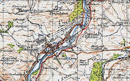 Old map of Cwmafan in 1947