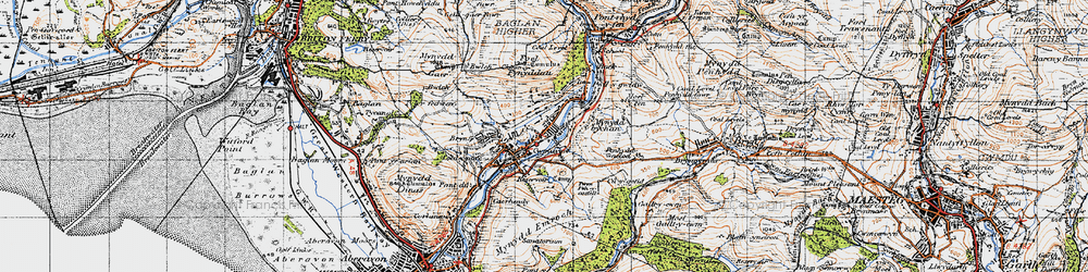 Old map of Cwmafan in 1947