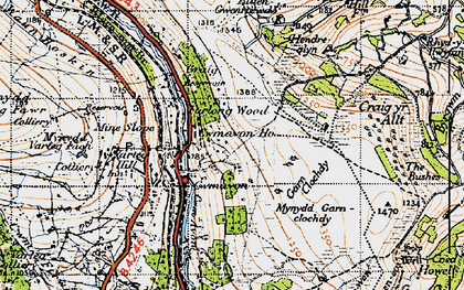 Old map of Cwmavon in 1947