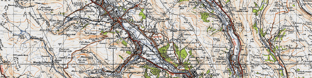 Old map of Blaen-nant-y-groes in 1947