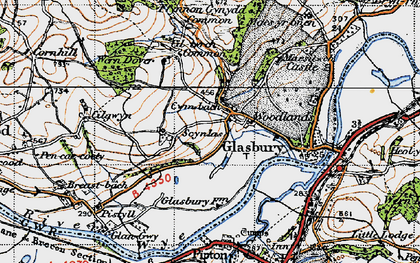Old map of Woodlands in 1947
