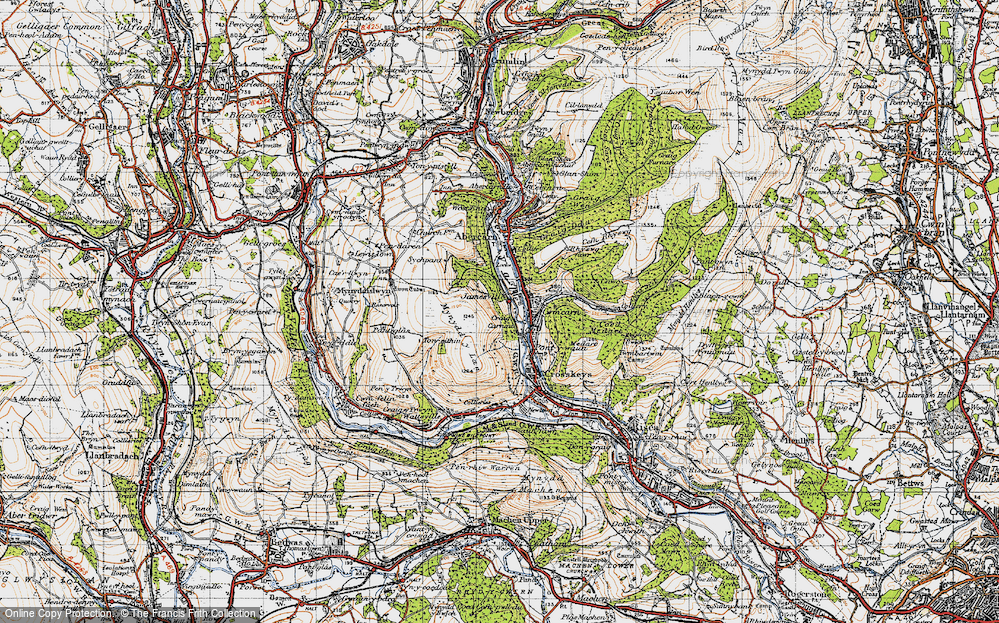 Old Map of Cwmcarn, 1947 in 1947