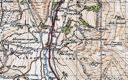 Old map of Bryniog in 1947