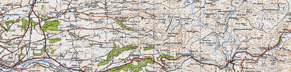 Old map of Cwmerfyn in 1947