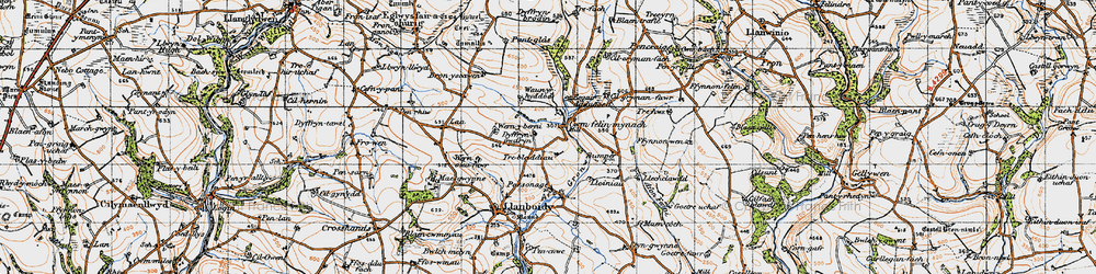Old map of Cwmfelin Mynach in 1946