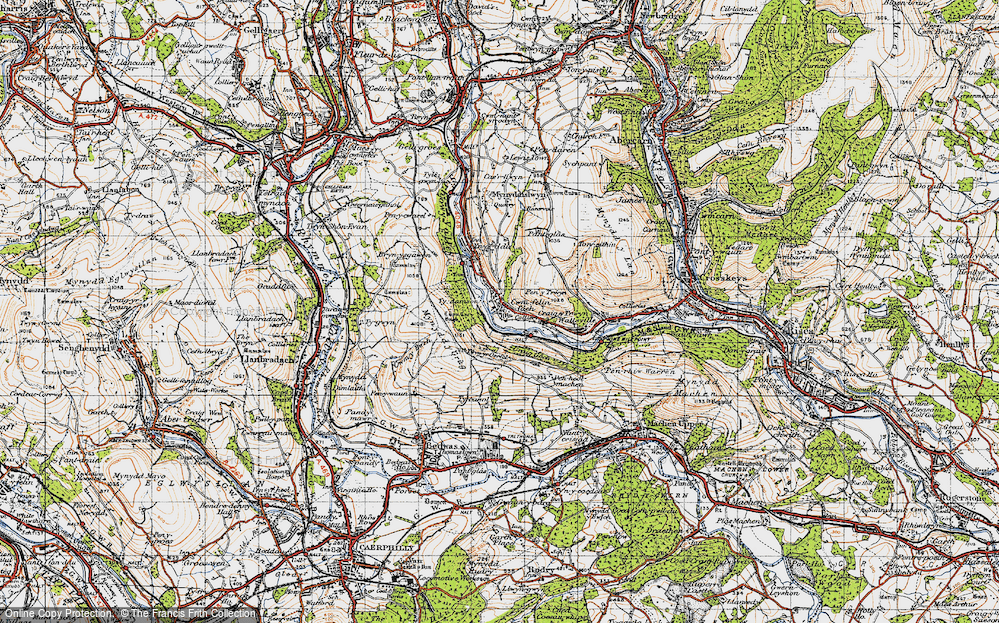 Old Map of Cwmfelinfach, 1947 in 1947