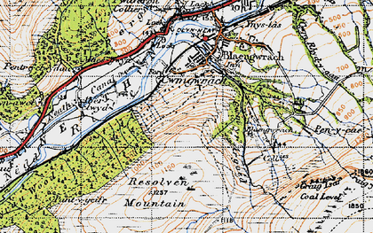 Old map of Twyn Gwyn in 1947