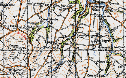Old map of Cwmpengraig in 1947