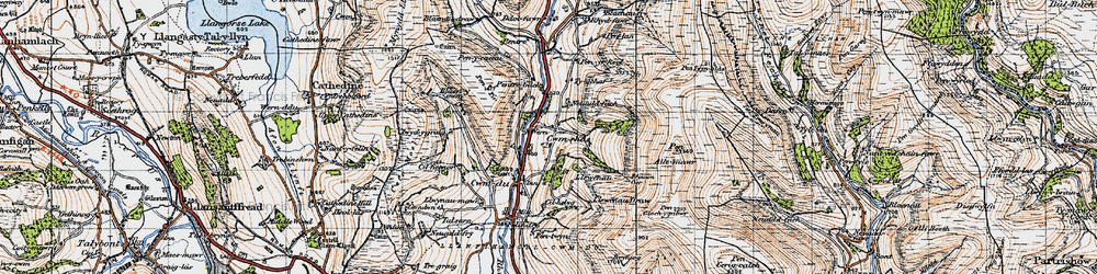 Old map of Blaenau-draw in 1947