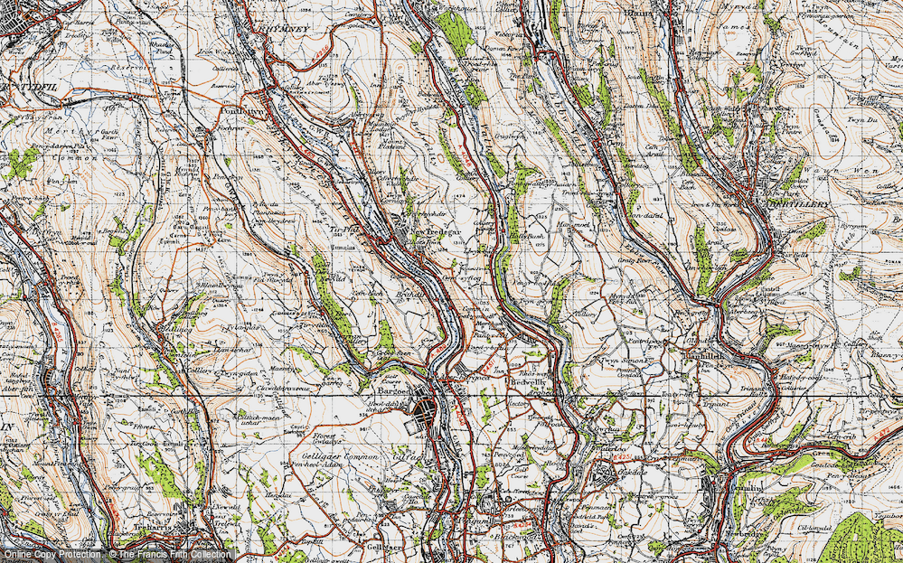 Old Map of Cwmsyfiog, 1947 in 1947