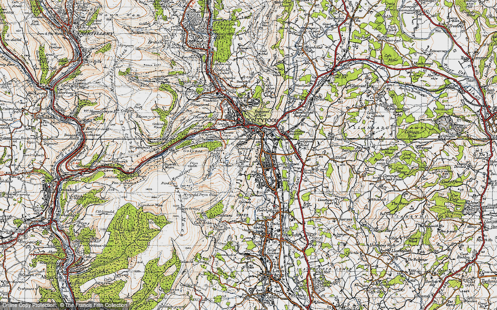 Old Map of Cwmynyscoy, 1947 in 1947