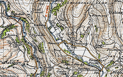 Old map of Blanyoy in 1947