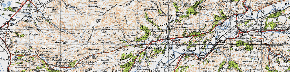 Old map of Cwrt in 1947