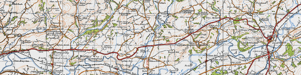 Old map of Abersannan in 1947