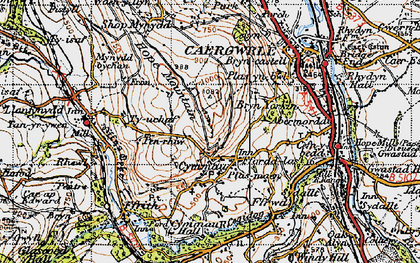 Old map of Cymau in 1947