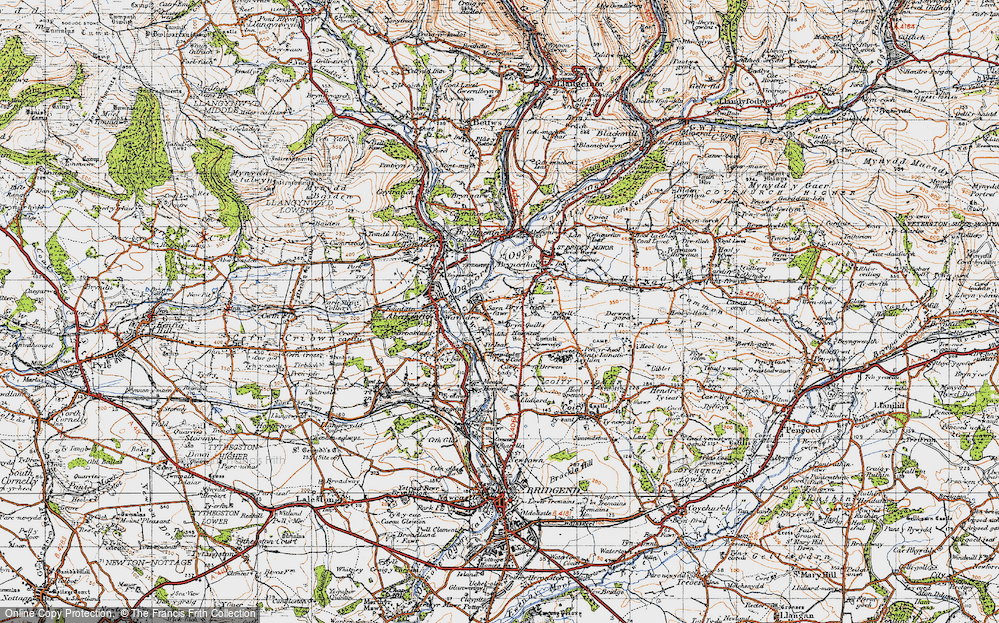 Old Map of Cymdda, 1947 in 1947