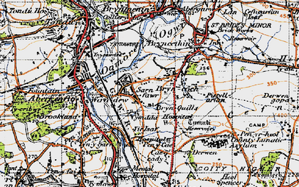Old map of Cymdda in 1947