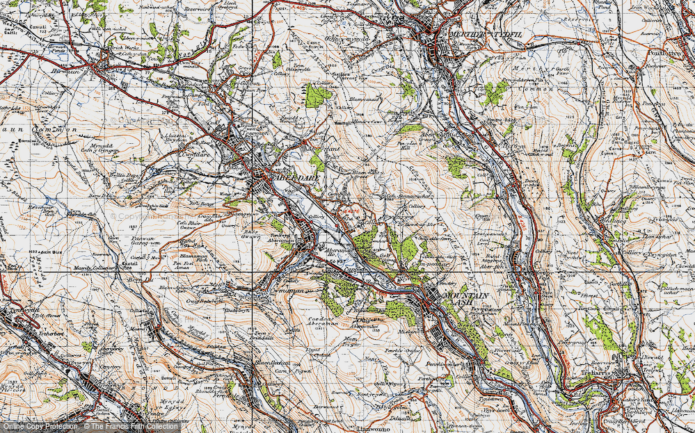 Old Map of Cynon Vale, 1947 in 1947