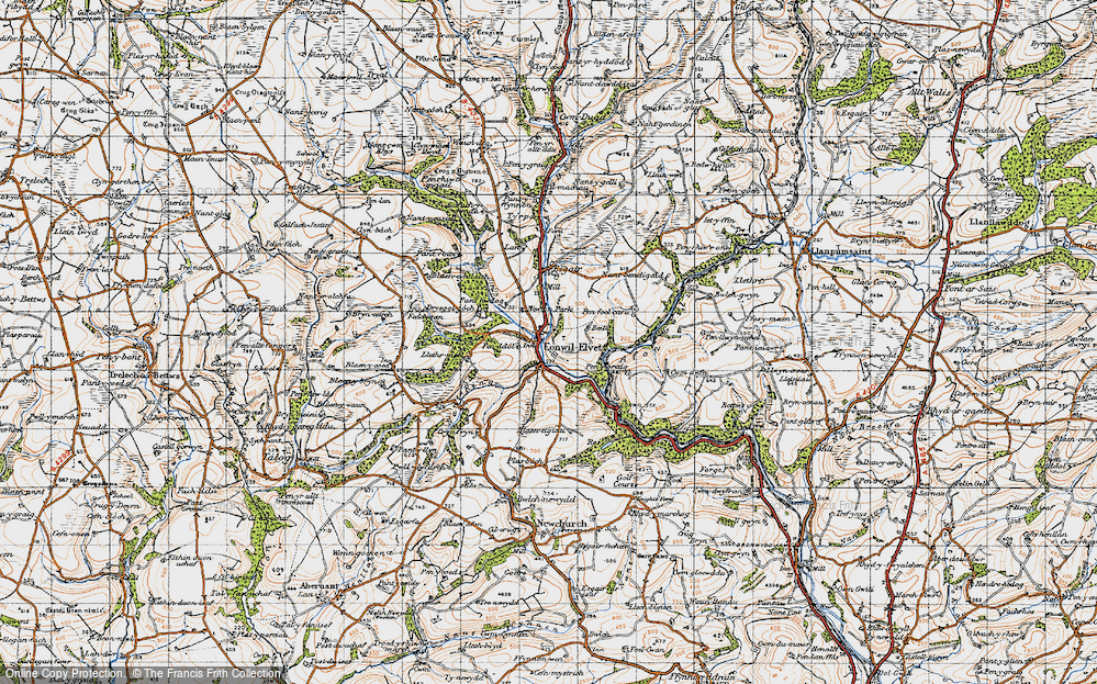 Historic Ordnance Survey Map of Cynwyl Elfed, 1946