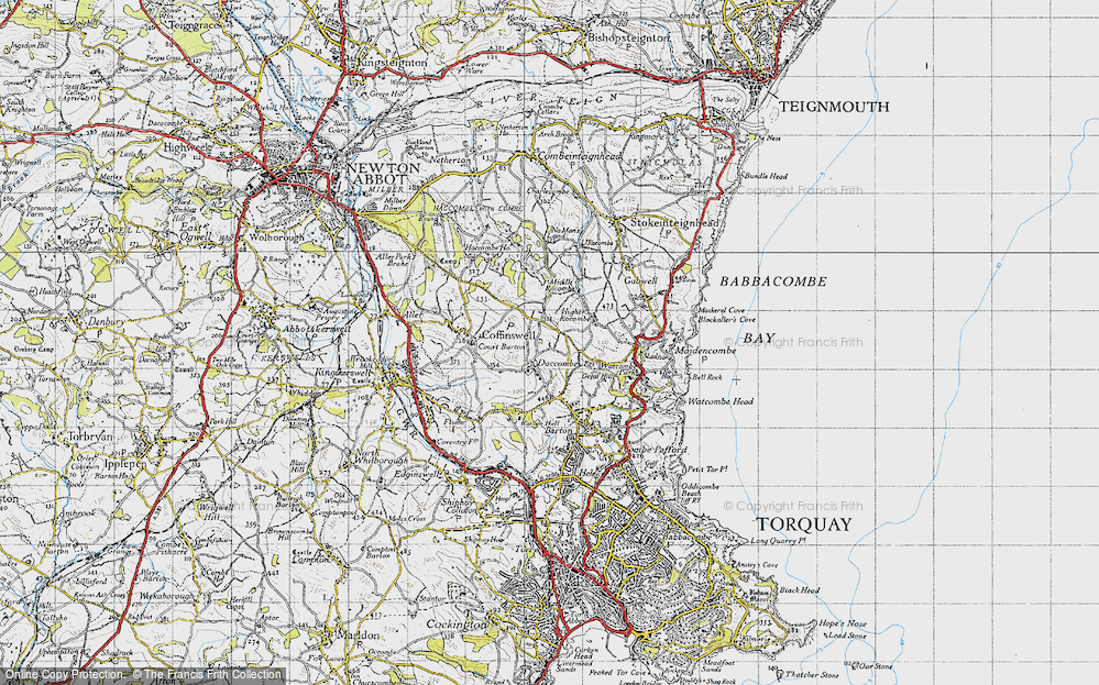 Old Map of Daccombe, 1946 in 1946