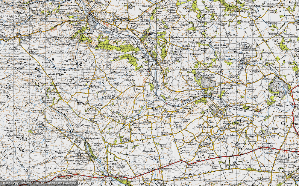 Old Map of Dacre, 1947 in 1947