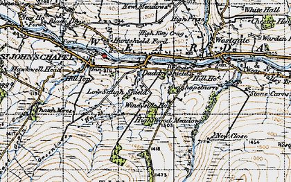 Old map of Daddry Shield in 1947
