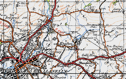 Old map of Dafen in 1947
