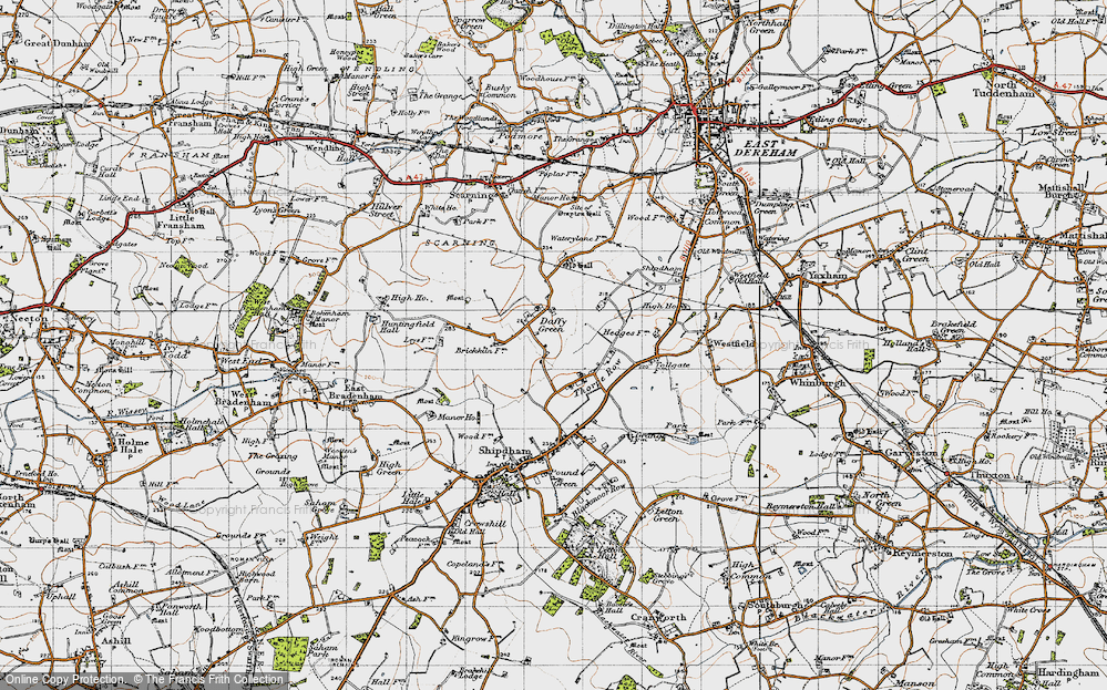 Old Map of Daffy Green, 1946 in 1946